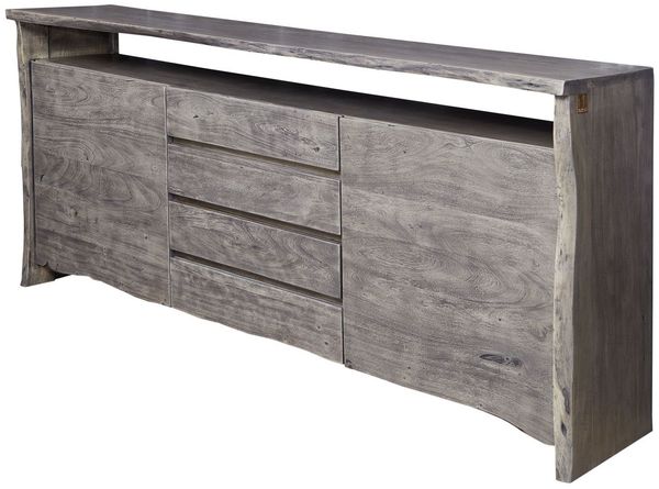 Sideboard Akazie210x45x96 grau lackiert PURE ACACIA #901
