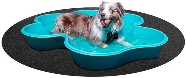 misento Outdoorteppich Poolteppich, rund, Höhe: 4 mm, mit Noppen zur Drainage, pflegeleicht, strapazierfähig