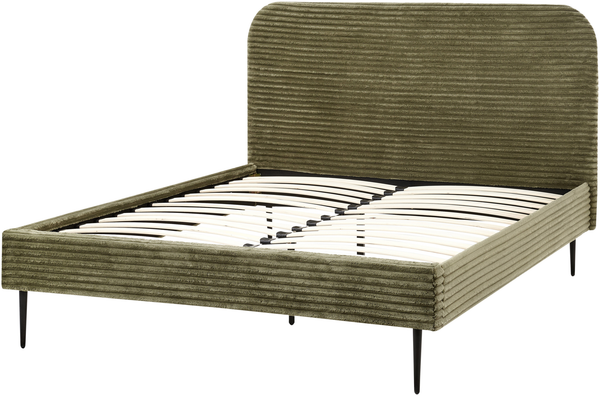 Bett mit Lattenrost Cord FLAYAT 140 x 200 cm Grün Bild 5