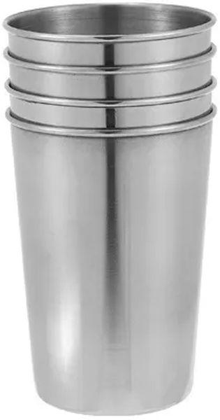 Becher, Metall, Transparent