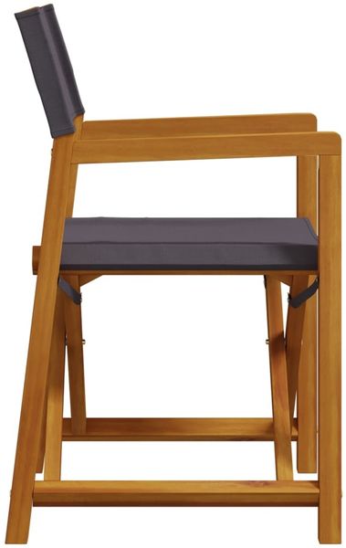 vidaXL Klappbare Gartenstühle 4 Stk. Dunkelgrau Stoff 3208919 Bild 5