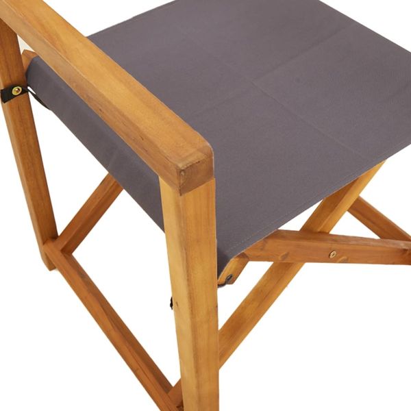 vidaXL Klappbare Gartenstühle 4 Stk. Dunkelgrau Stoff 3208919 Bild 8