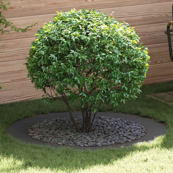 vidaXL geeignet für flache Baumringe 5 pcs Schwarz Ø90 / 120 cm Stahl 873719