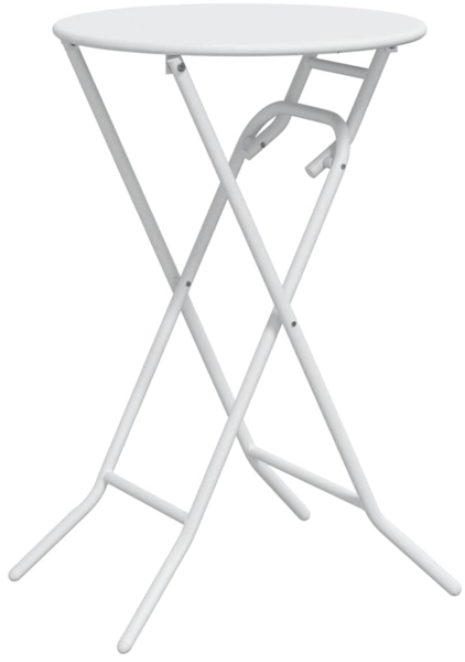 vidaXL Gartentisch Weiß 50 x 50 x 72 cm Metall 42010321