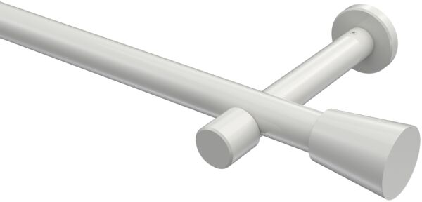 Gardinenstangen-Set Prestige Sitra 100 cm, 1-läufig (ohne Ringe), 20 mm Ø Weiß