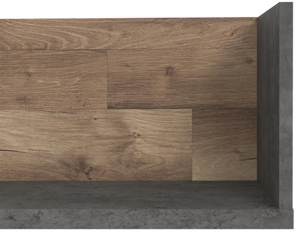 Wandregal >Husum I< in Betonoptik Dunkelgrau - 170x25,6x21,9cm (BxHxT) Bild 5