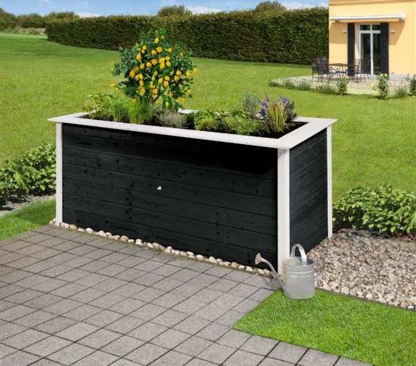 WEKA Profi-Hochbeet 669 C Hochbeet aus Holz in Grau Juwel Pflanzenaufzucht