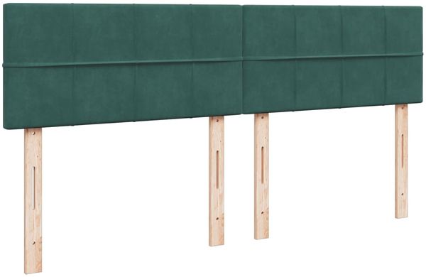 vidaXL Boxspringbett mit Matratze Dunkelgrün 200x200 cm Samt 3286405 Bild 8