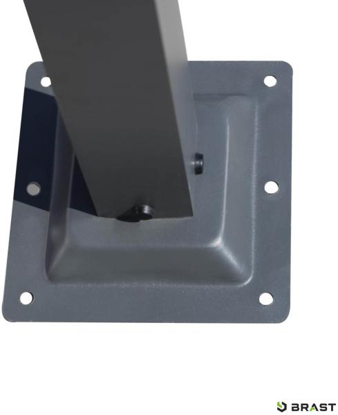 BRAST Pavillon Aluminium Pagode inkl. Moskitonetz, festes Dach, wasserdicht, stabil, UV-Schutz, 3,5x3,5 m, Hellgrau Bild 10