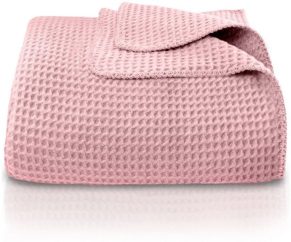 Wohndecke Wohndecke Waffelpique aus Baumwolle - Kuscheldecke, Baumwolldecke -, Laynenburg, Decke als Sofa-decke, Couchdecke, Wolldecke aus Baumwollmix