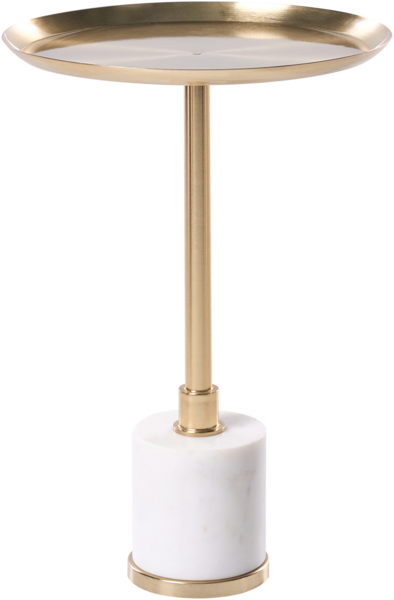 Beistelltisch CAMELO Metall Weißer Marmor