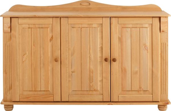 Home affaire Sideboard Adele, Kommode, 3-türig, Breite 130 cm, aus massiver Kiefer, FSC®