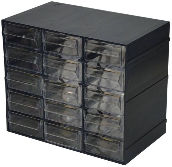 Dmora Adorata 2 Türen Mehrzweckschrank, Kleinteileschrank, Schrank für Werkzeugbehälter, 100 % Made in Italy, Anthrazit, 23x14h19 cm