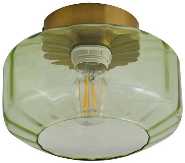 Lindby Deckenleuchten Hildur, Glas Grün IP20, 1 x 15 W LED