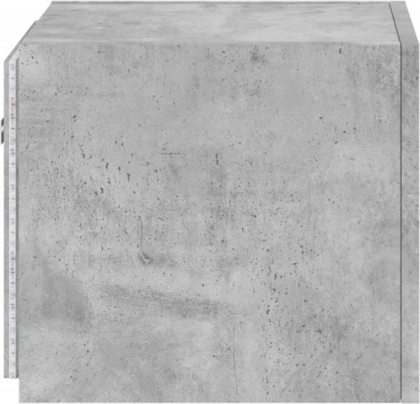 vidaXL TV-Wandschrank mit LED-Leuchten Betongrau 30,5x35x30 cm 837224 Bild 2