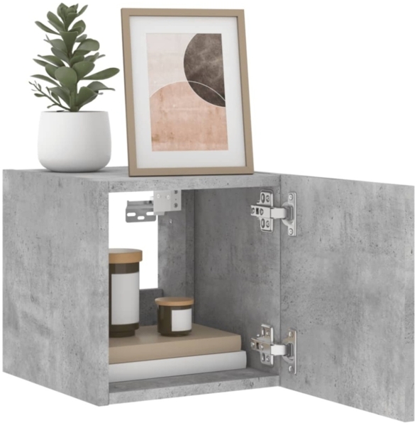vidaXL TV-Wandschrank mit LED-Leuchten Betongrau 30,5x35x30 cm 837224 Bild 8