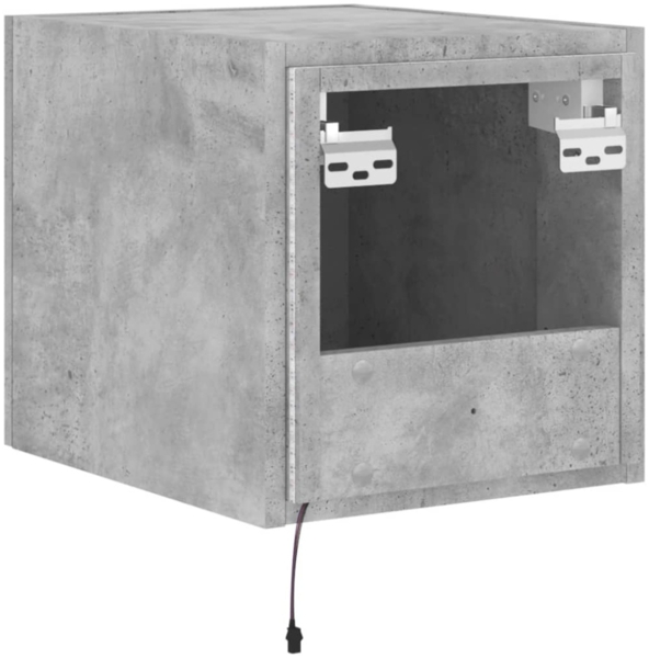 vidaXL TV-Wandschrank mit LED-Leuchten Betongrau 30,5x35x30 cm 837224 Bild 10