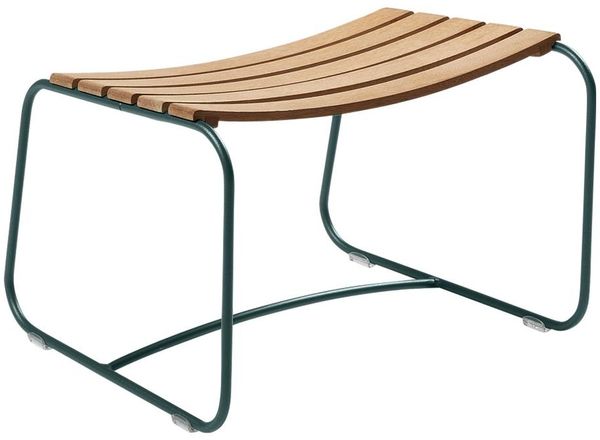 Surprising Teak Fußablage Gewittergrau