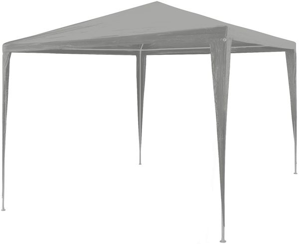 vidaXL Partyzelt Hellgrau 300 x 300 x 255 cm PE und Stahl 42032989