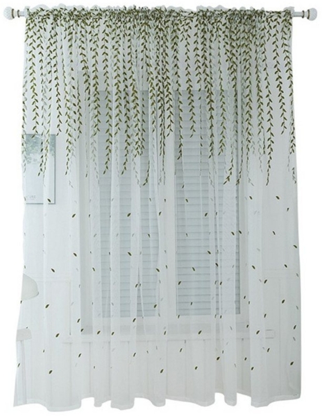 XDeer Vorhang 1-Paar Vorhang Gardinen mit Ösen,Transparent Gardinenschals Bild 5