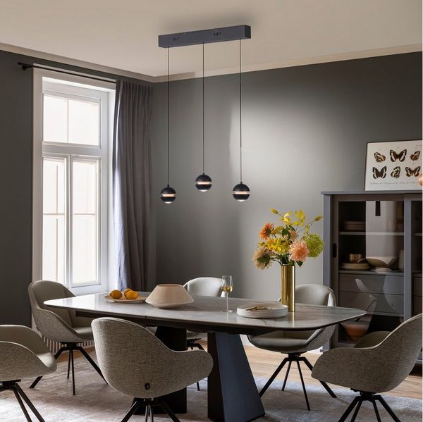 SCHÖNER WOHNEN-Kollektion LED Pendelleuchte LINI, Dimmfunktion, LED fest integriert, Warmweiß, SCHÖNER WOHNEN Kollektion, 3-Stufen Dimmer, Comfort-Lift