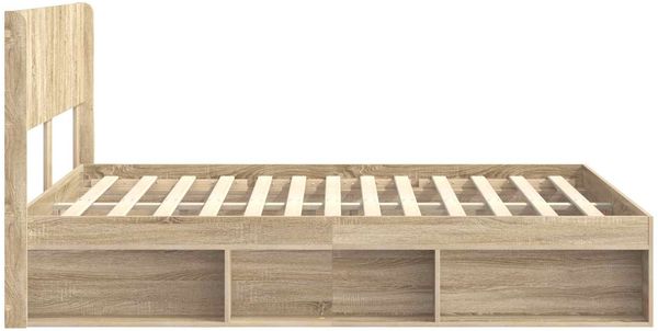 vidaXL Bettgestell mit Stauraum und Kopfteil Sonoma-Eiche 140 x 200 cm 3414205 Bild 6