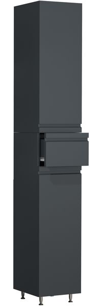 VCM Badmöbel Hochschrank Silora 918734 Anthrazit H. 180 x B. 30 x T. 32 cm