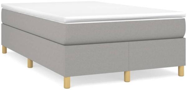 vidaXL Boxspringbett mit Matratze Hellgrau 120x190 cm Stoff 3269690