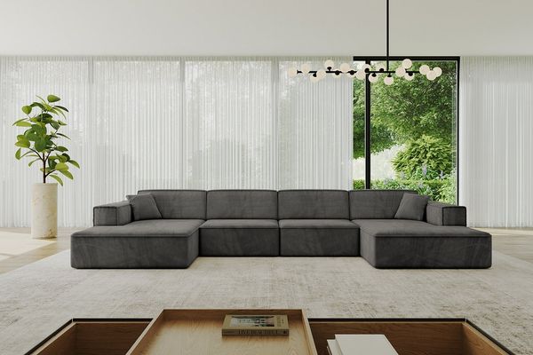 ALTDECOR Wohnlandschaft IREA-U2-v4, Sofa Praktische Bequeme Funktionsecke Couch U-Form Eckcouch, Corner Sofa U-Form Vielseitige Sofa Wohnlandschaft Wohnzimmer