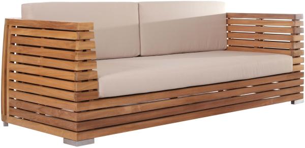 Outdoor Sofa Picardie 3-Sitzer Teak Massivholz