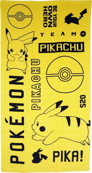 POKÉMON Strandtuch Pokemon Pikachu Badetuch Strandtuch XL 70x140 cm 100% Baumwolle