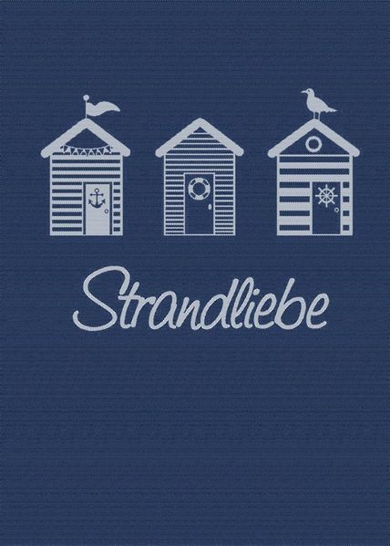 ROSS Geschirrtuch, maritim, Strandliebe, Strandhäuser, blau