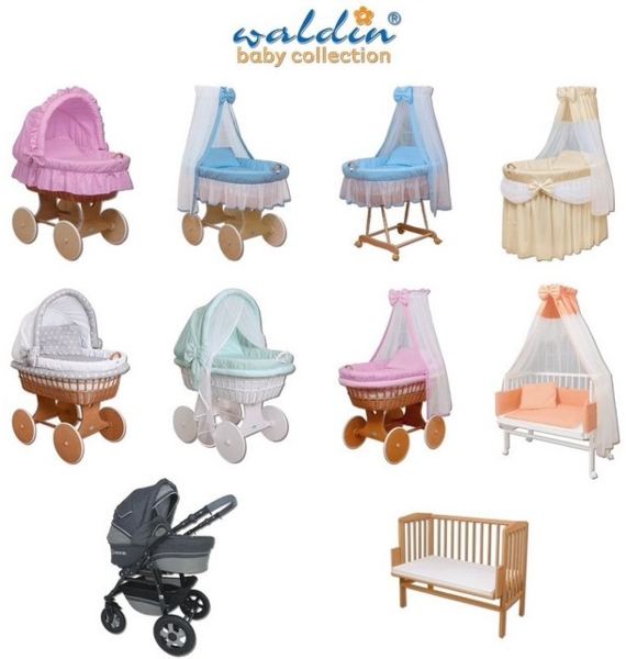 Waldin Stubenwagen Waldin Baby Stubenwagen-Set mit Ausstattung,XXL Bild 2