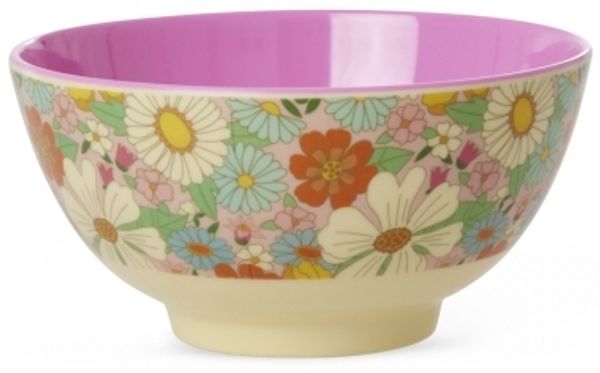 Rice Melamin Schüssel Flower Power / Hellrosa 700ml