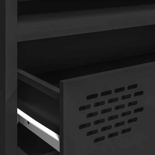 vidaXL TV-Schrank Schwarz 202x39x43,5 cm Kaltgewalzter Stahl 3307155 Bild 9
