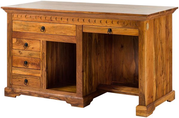 Schreibtisch Akazie 140x64x80 honig lackiert OXFORD #0511