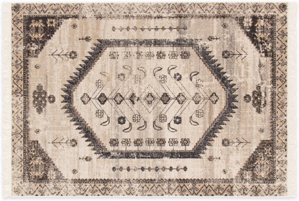 DomDeco Teppich Fransenteppich LUIS, Serie "Eloah", Rechteckig