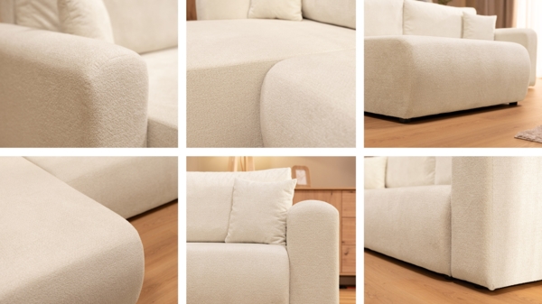 Ecksofa Floryn L (Farbe: Taro 98) Bild 7