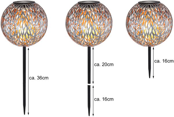 Solarleuchte Garten Kugel 18 cm Solarlampe Außen Außenleuchte Solar 33626 Bild 4