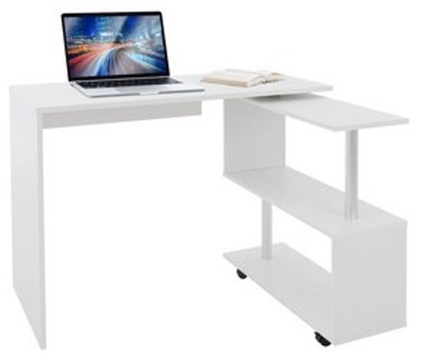 ML-DESIGN Schreibtisch Eckschreibtisch drehbar 90° mit 4 leichtgängige Rollen Computertisch, Arbeistisch Bürotisch PC Tisch Winkelschreibtisch L-Form 150 x 88 x 75 cm Bild 6