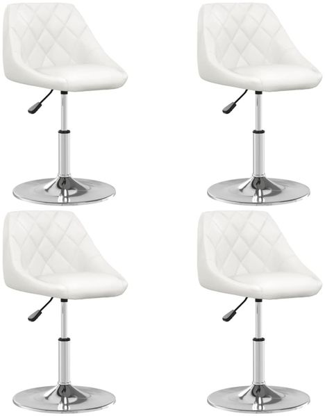 vidaXL Esszimmerstühle 4 Stk. Weiß Kunstleder 3088635