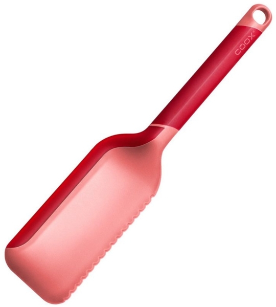 coox Tortenheber Tortenheber mit Schneidfunktion Silikon Rot, Schneidheber Kuchenschneider
