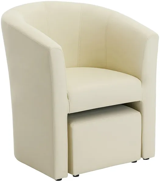 Vente-unique - JOVANA Sessel Kunstleder Beige - B 64 cm x H 74 cm x L 65 cm