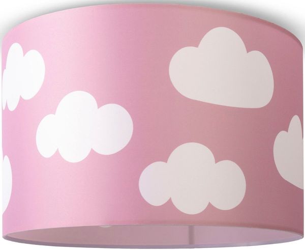 Paco Home Deckenleuchte Hugo Cosmo, ohne Leuchtmittel, Deckenleuchte Kinderzimmer Kinder Lampe Wolke Stoffschirm Rund E27