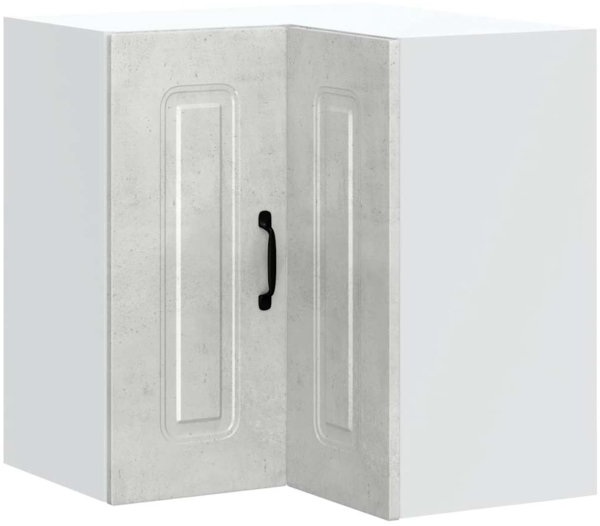 vidaXL Küchen-Eckhängeschrank Kalmar Betongrau Holzwerkstoff 853621
