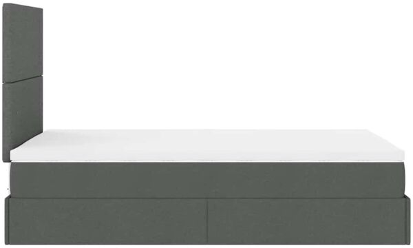 vidaXL Ottoman-Bett mit Matratze Dunkelgrau 120x190 cm Stoff 3313058 Bild 10