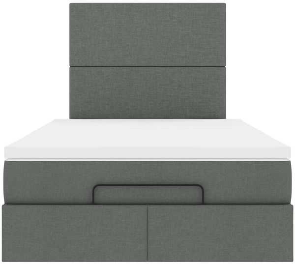 vidaXL Ottoman-Bett mit Matratze Dunkelgrau 120x190 cm Stoff 3313058 Bild 7
