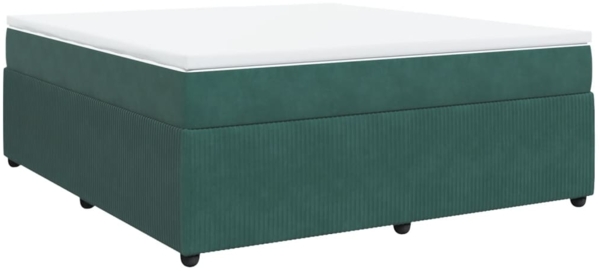 vidaXL Boxspringbett mit Matratze Dunkelgrün 180x200 cm Samt 3285659