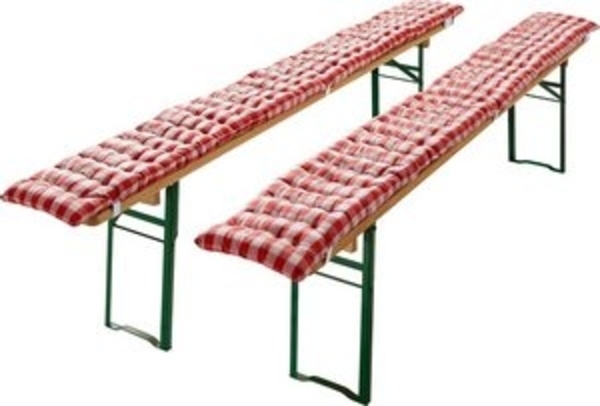 REDBEST Stuhlkissen Bierbank-Auflage "Nashville" 2er-Pack, Karo Bild 6