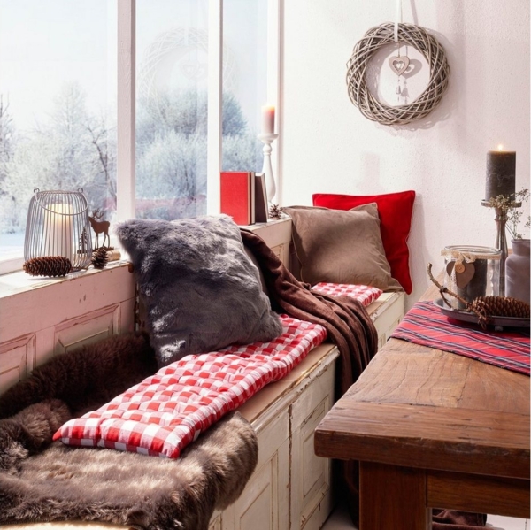 REDBEST Stuhlkissen Bierbank-Auflage "Nashville" 2er-Pack, Karo Bild 3